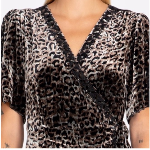 Johnny Was Leopard Velvet Midi Dress XL - Picture 9 of 15